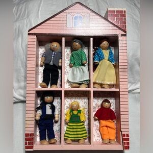 Melissa & Doug Wooden Dollhouse Family